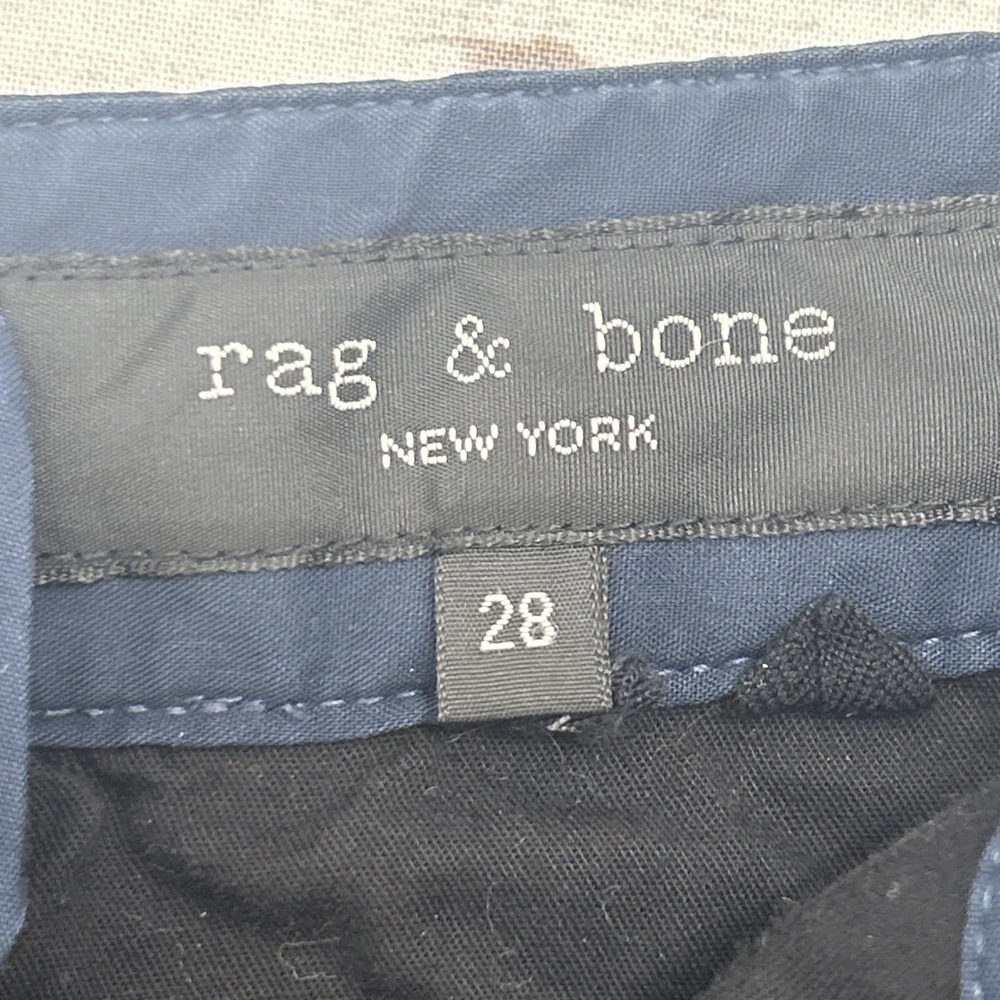 Rag & Bone Chino Pants Mens 28x30 Dark Navy Blue Twill Fit 2 Slim - Picture 4 of 11